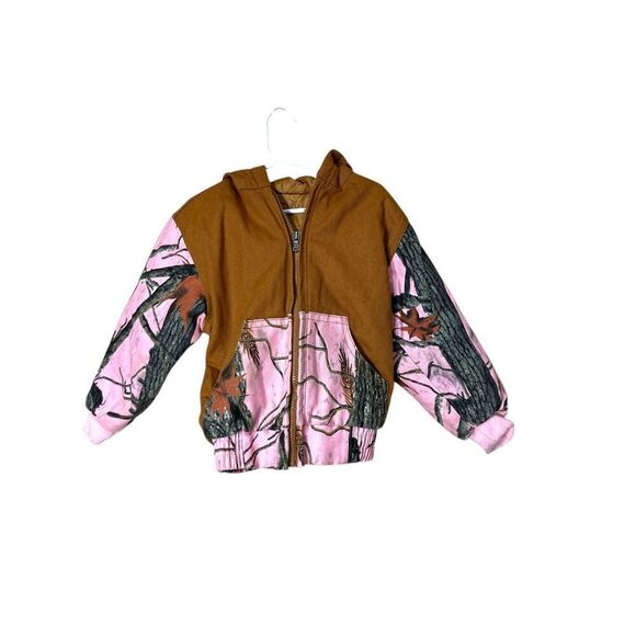 Outdoor Habitat Insulated Hunting Utility Jacket Coat Pink Brown‎ Camo Size 3T - Picture 1 of 7